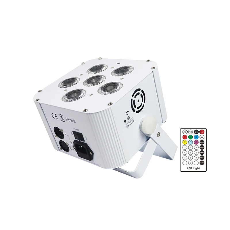 1 шт. Pro Smart мобильный телефон Wifi программное управление 6x18W cube Quad LED Par battery wireless