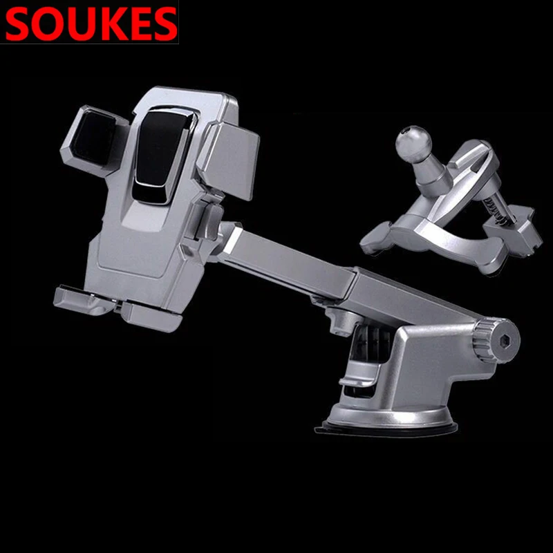 gray clip Rotation Sucker Car Mobile phone GPS navigation Holder For Chevrolet Cruze Aveo Opel Insignia Ssangyong kyron rexton Honda - Цвет: gray clip