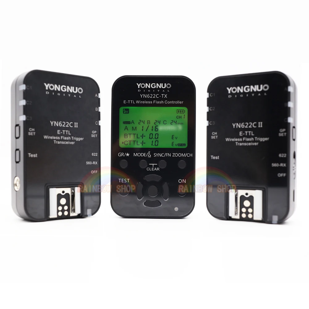3in1 Wireless Flash Trigger Receivers Yongnuo YN622C + YN622C-TX E-TLL Transceiver for all Canon YN685 YN600EX-RT II | Электроника