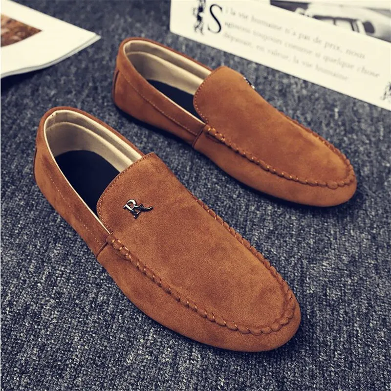 

Winter men's plus velvet cotton shoes Korean version of a casual pedal versatile lazy peas shoes men's shoes