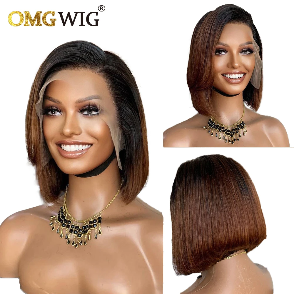 

Straight 13x4 Lace Frontal Wig HD Brazilian Virgin Human Hair Wigs For Black Women 4x4 Lace Closure Wig Short Bob Lace Front Wig