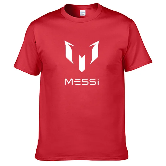 Мужская футболка с принтом Messi мужская летняя круглым вырезом Повседневная