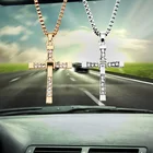 Крест из сплава автомобильные аксессуары для интерьера украшение автомобильный кулон Автомобильное зеркало заднего вида изысканное украшение Автомобильная форма