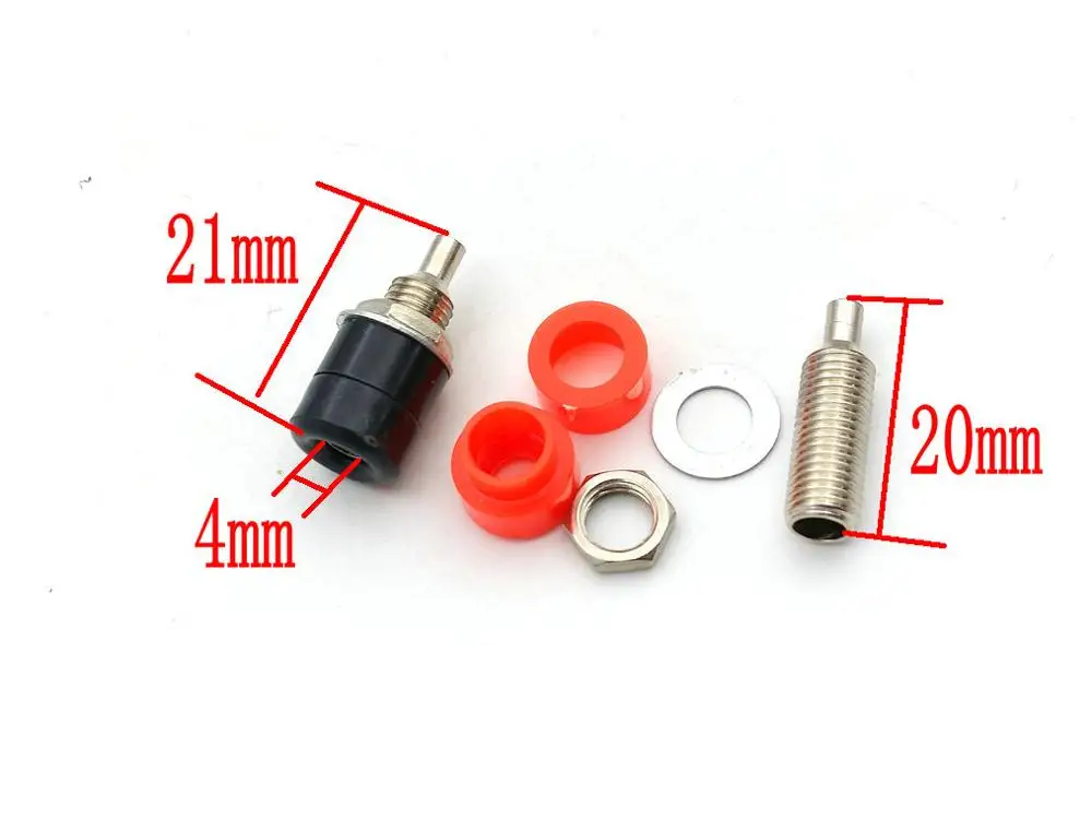 10 шт. латунный разъем типа банан Соединительный штырь для 4 мм измерительный