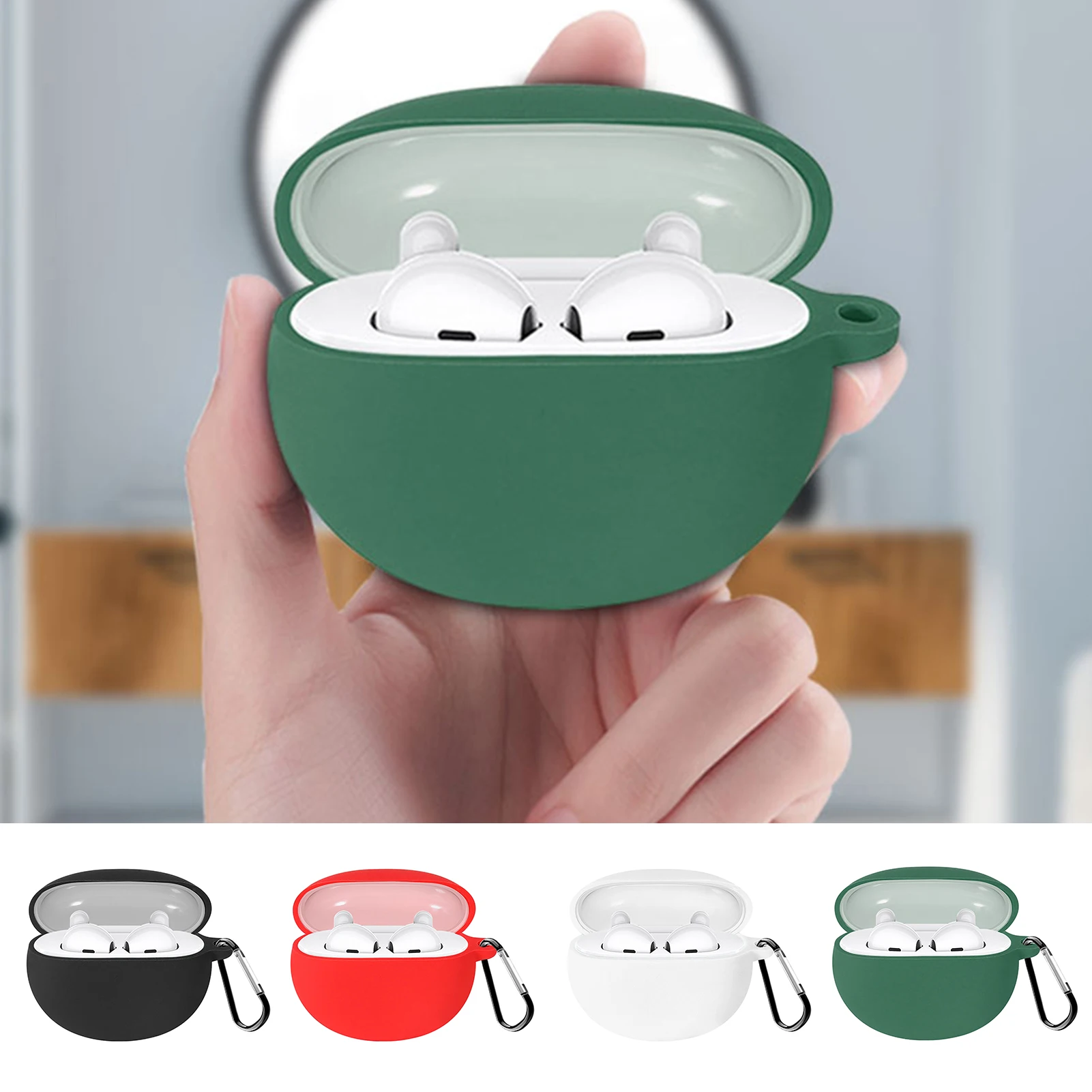 

Washable Silicone Case Protective Skin Sleeve For OPPO Enco Air Dustproof Silicone Protective Case Full Earphone Cover Wireless