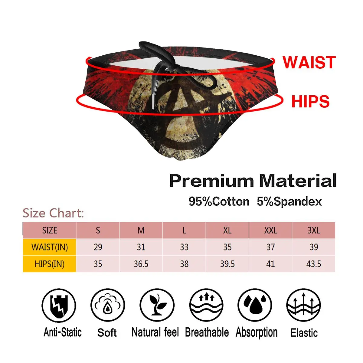 

New Hot Mens Swimsuit Swimwear Male Sexy Swimming Shorts Men Surf Board Beach Shorts Anarchy Men Swim Trunks