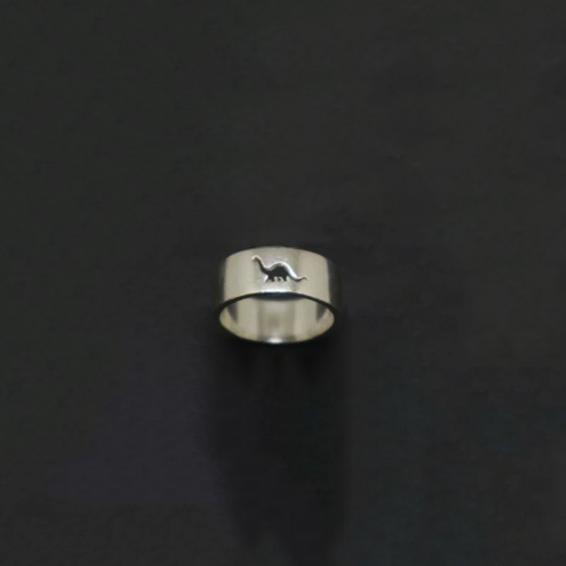 YIZIZAI милый маленький динозавр пары тонкие широкие кольца Модные животные