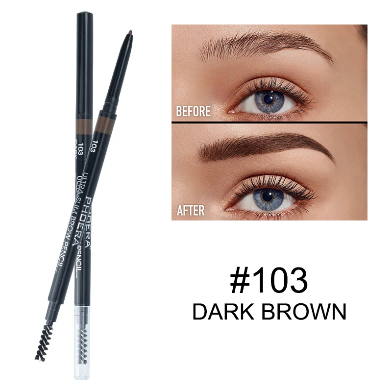 2 In 1 Eyebrow Pencil Natural Double Ended Longlasting Waterproof Black Brown Tint Eye Brow Tatoo Pen Makeup Tool | Красота и