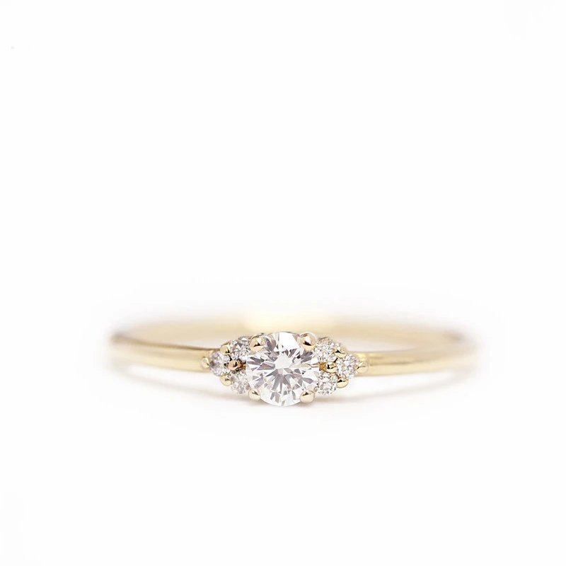 Изящные кольца с цирконием и кристаллами для женщин простые свадебные