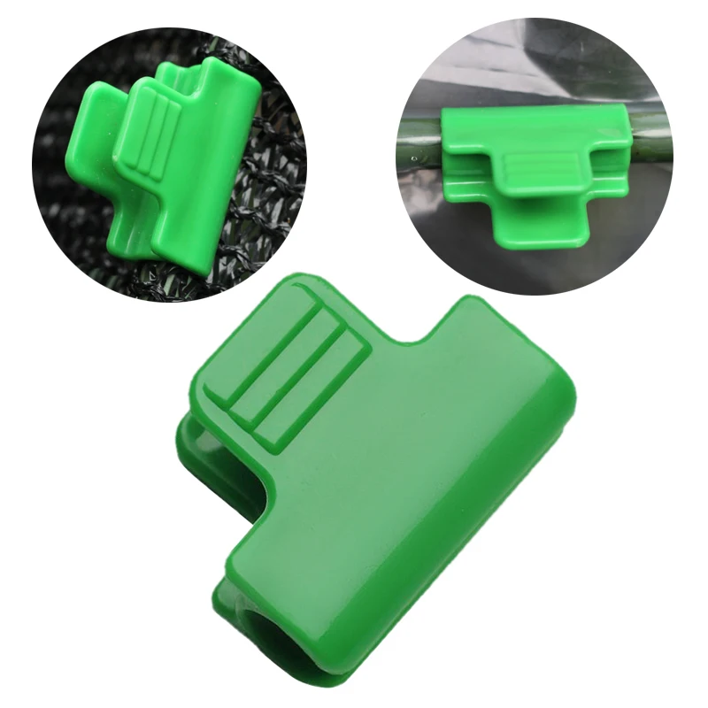 

11/16mm Plastic Film Buckle Clip Greenhouse Clamps Plant Stakes Pipe Clamps Shed Film Shading Netting Hoop Clips Garden Supplies
