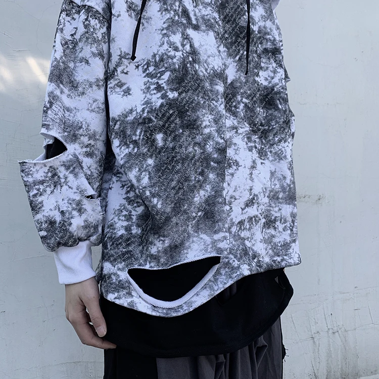 

sweatshirt o-neck hole Women's Clothing long sleeve pullover and hoodies print streetwear style loose ladies tops Female hot