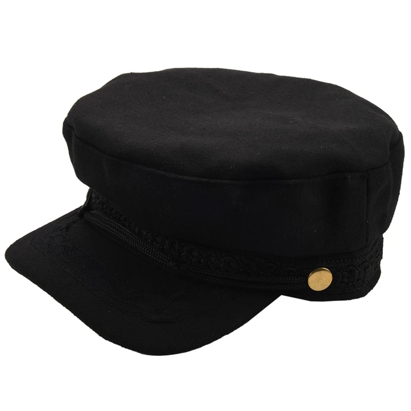 

Hat Flat Top Hats For Women Black Female Cap