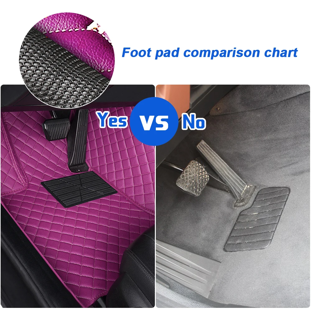 

Universal Fit 5pcs PU Leather Car Floor Mats For Jeep Grand Cherokee WK Wrangler Commander Waterproof Foot Pads Protector