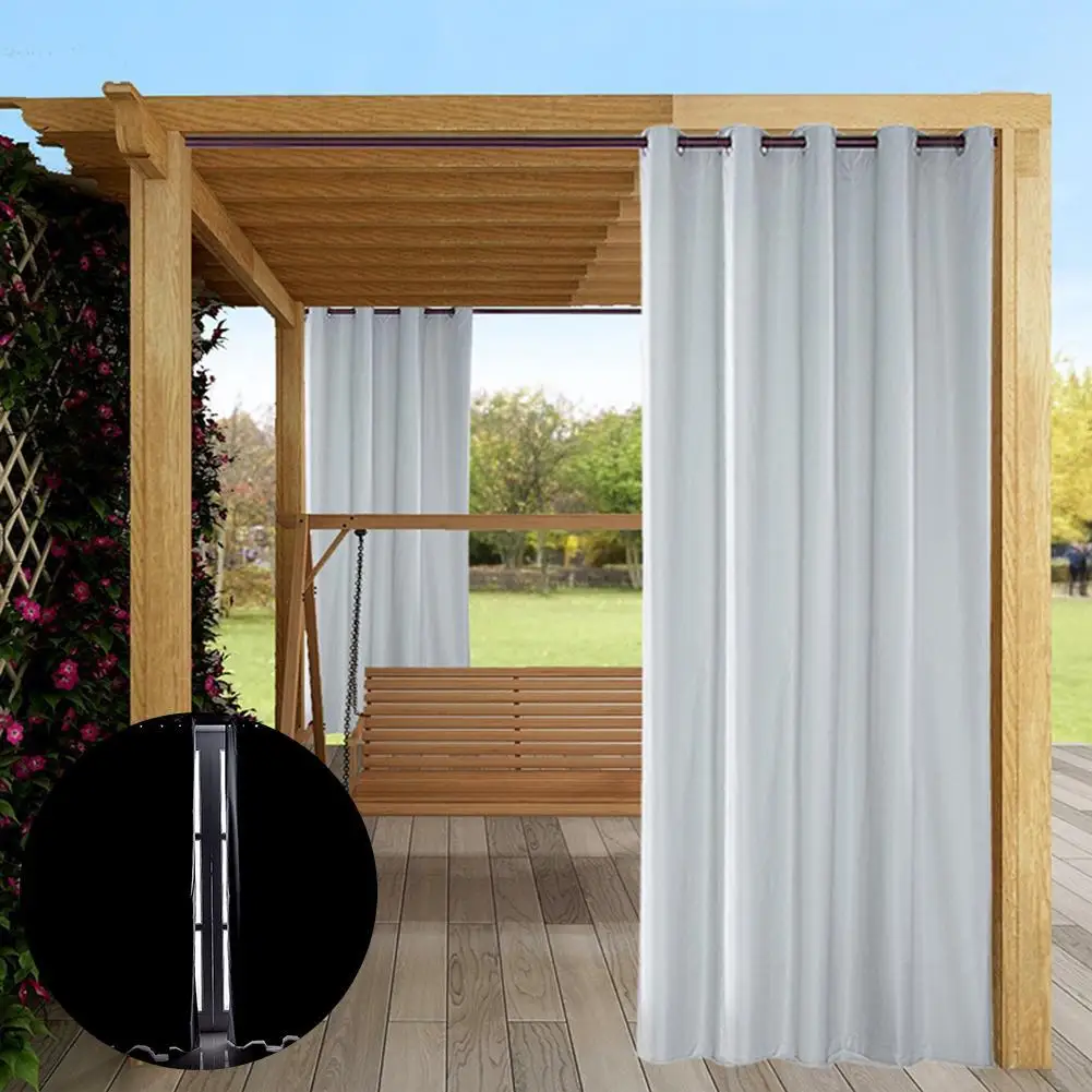 

1Pc Outdoor Window Curtain Sunlight Blackout Waterproof Drape Patio Porch Decor