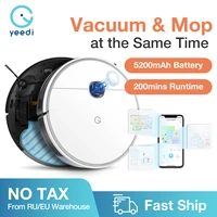 yeedi 2 hybrid robot vacuum cleaner visual navigationsweep mop 3in1virtual boundary2500pa 200mins runtimecustomize cleaning