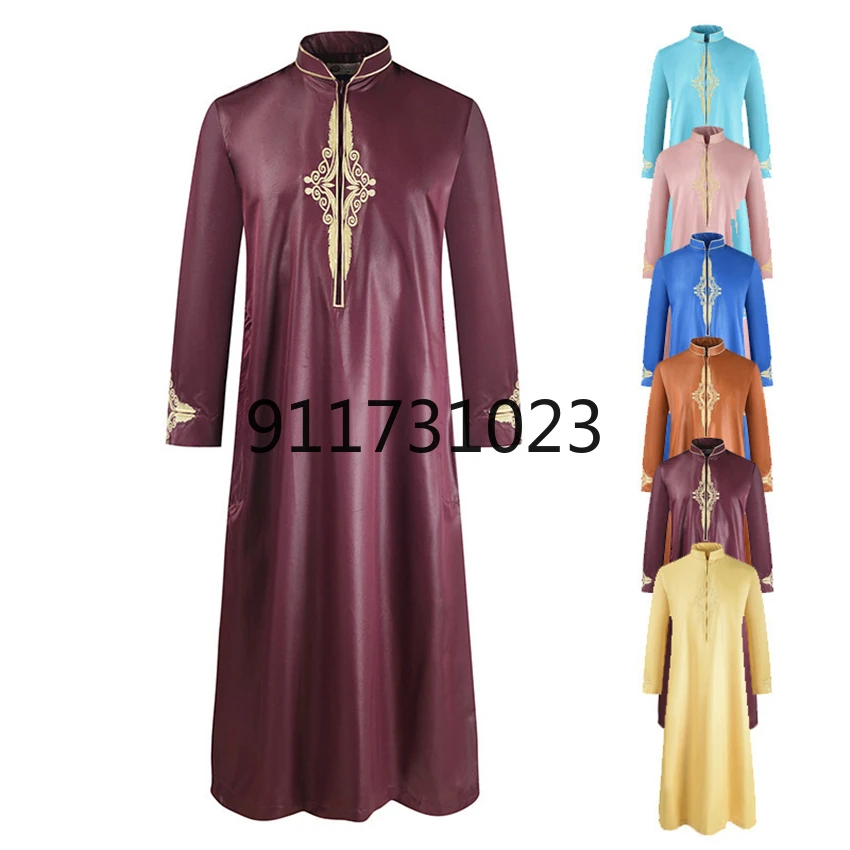 Рамадан мусульманская абайя однотонный дом халат для мужчин новинка 2021 Дубай