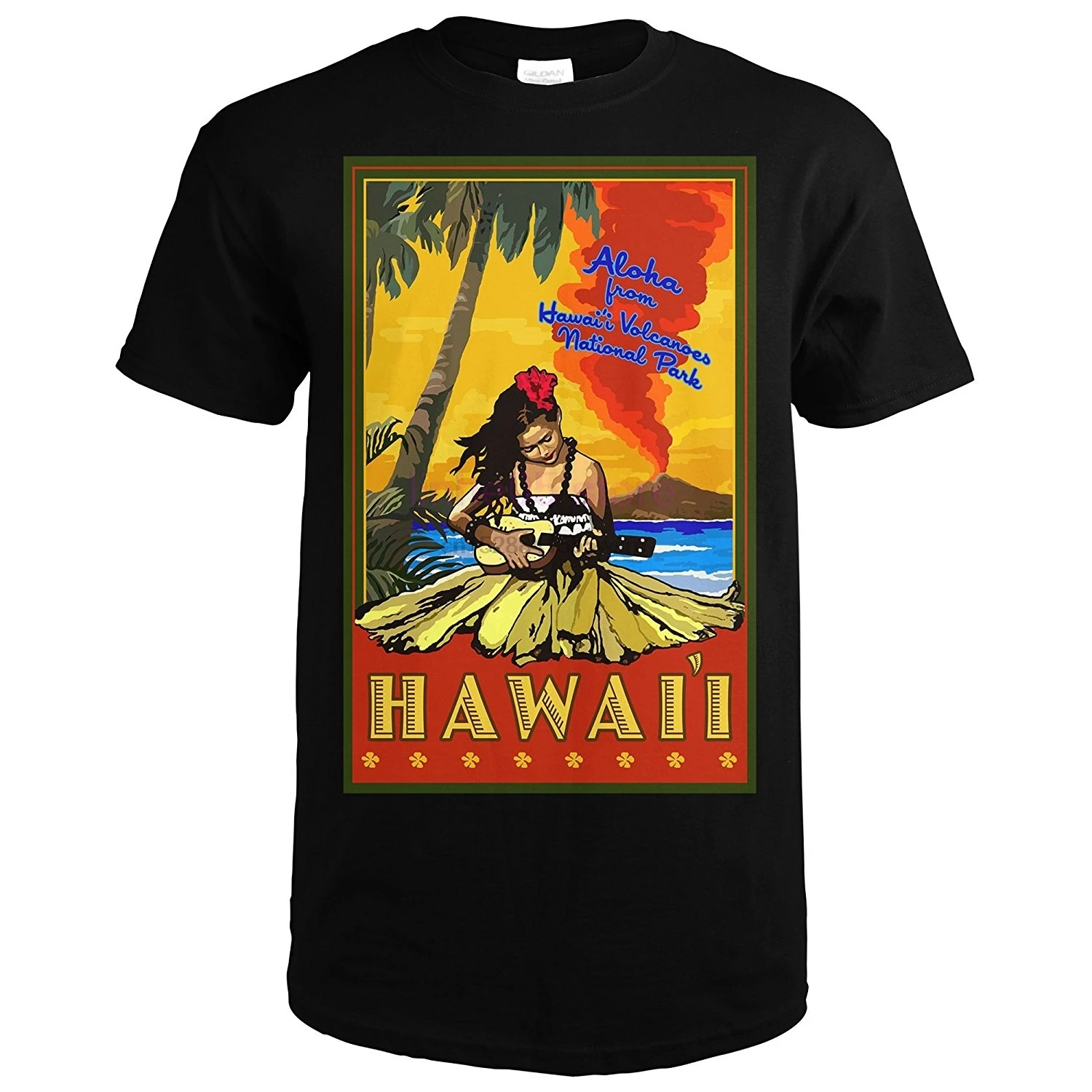 2019 Хула и укулеле Алоха из Гавайского национального парка вулканы (Премиум