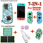 7 в 1 дорожная сумка для Nintendo Switch игровой плеер для переноски Чехол для Joy-con консоль переключатель профессиональные для ручек + закаленное Стекло Футляр для карт