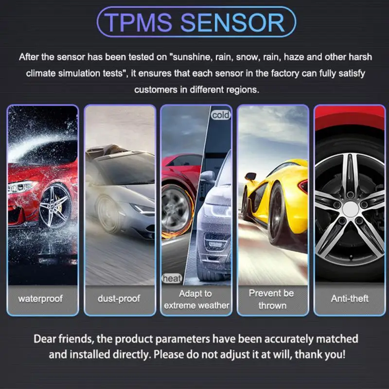 Мотоциклетный инструмент водонепроницаемый TPMS внутренний внешний с 2 датчиком