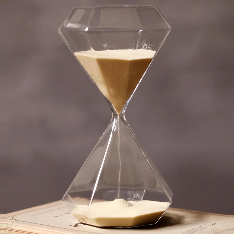 30 Minutes Timer Glass Golden Hourglass Creative Gift Sand Sandglass Home Decoration Clock | Дом и сад