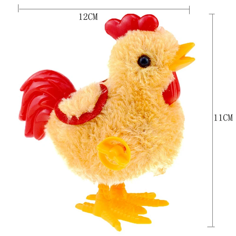 

Cute Plush Wind Up Chicken Kids Educational Toy Clockwork Jumping Walking Chicks Toys