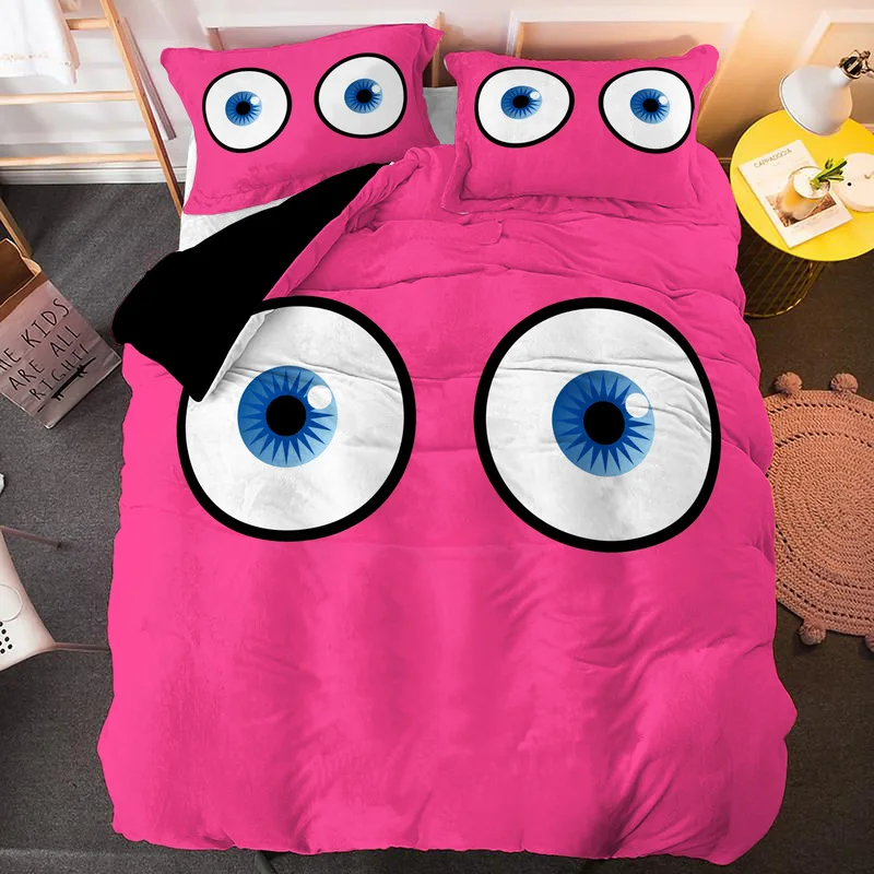 

3D Bedding Set Cute Print Duvet Cover Pillowcase Comforter