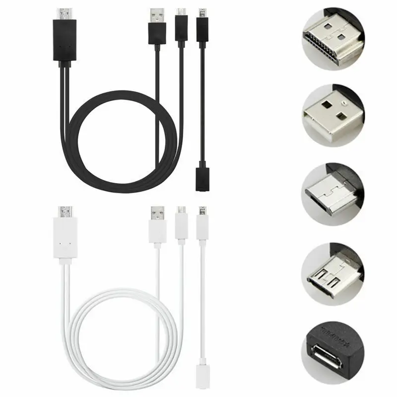 Новейший стиль Универсальный Android телефон MHL Micro USB к HDMI 1080P HD TV кабель адаптер |