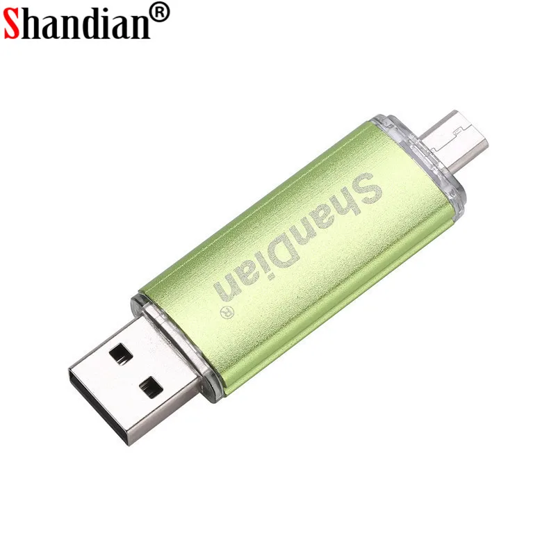 

SHANDIAN USB 2.0 Smart phone USB Flash drive OTG pendrive 4GB 8GB 16GB 32GB 64GB memory stick for Smart Phone pendriver