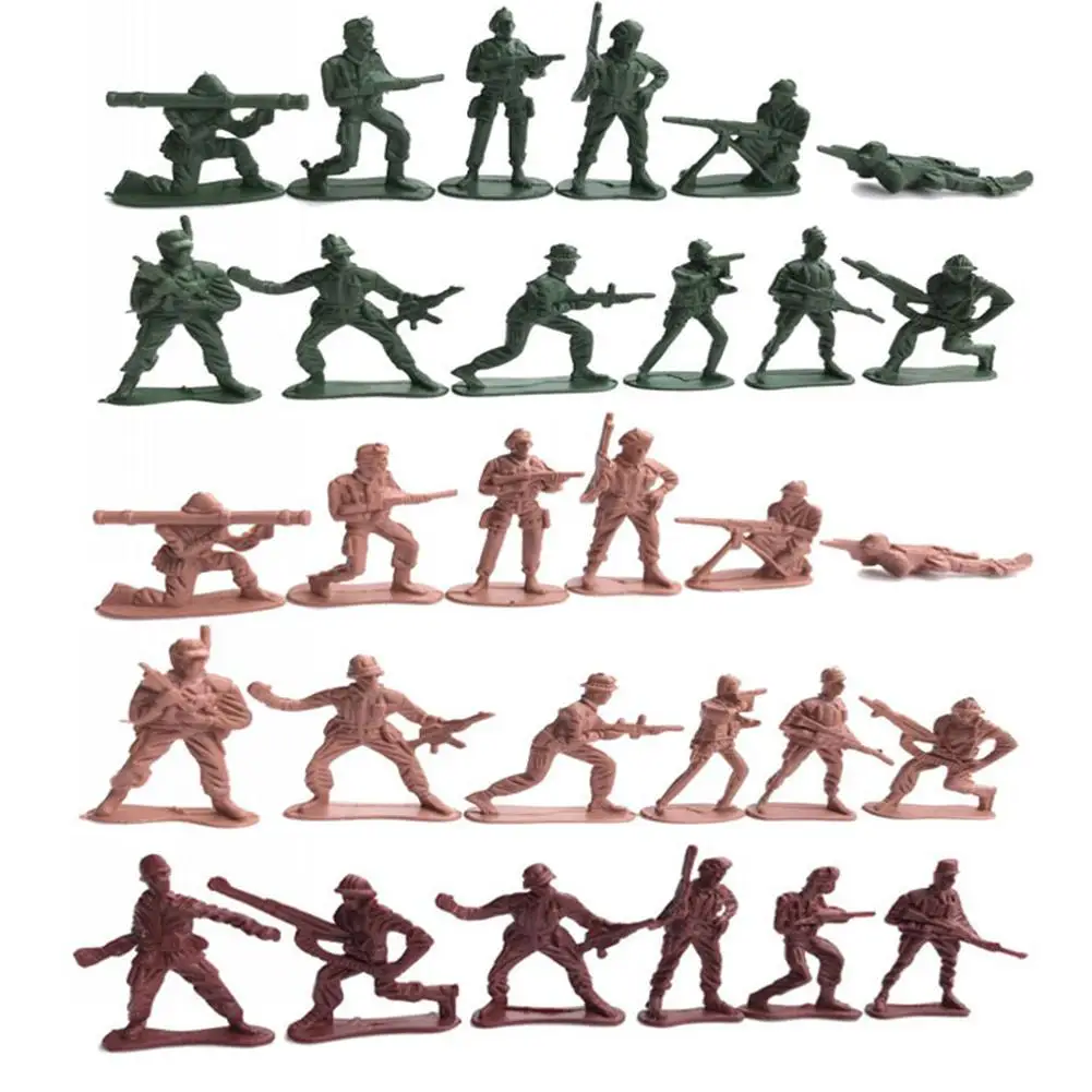 100 штук военный армейский солдат игровые фигурки модель мини военное сцены
