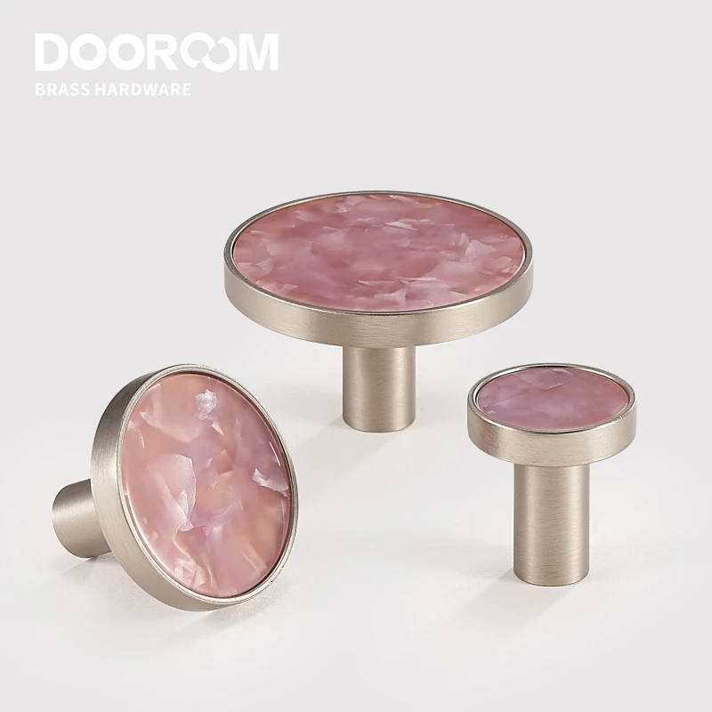 Dooroom латунные мебельные ручки с красочным корпусом матовые никелевые