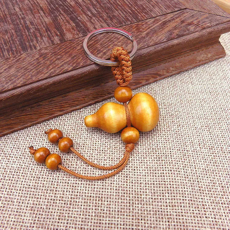 Креативная безопасная деревянная Тыква с креплением на ключи подвеска