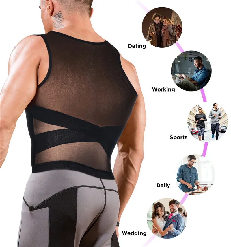 Junlan моделирующее белье для мужчин корсет контроля тела корректирующий животик