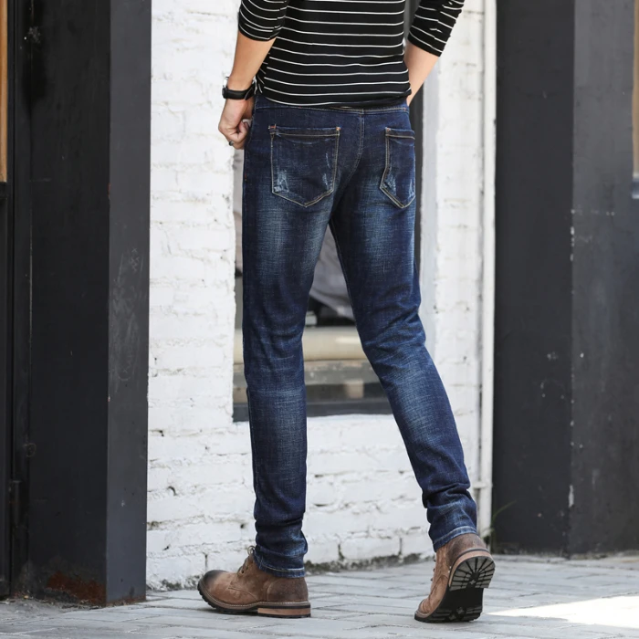 2020 Новая мода мужские узкие сильно облегающие джинсы для мужчин джинсовые брюки |