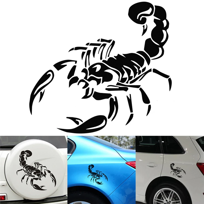 

New 30CM 3D Cute Scorpion Motorcycle Car Stickers and Decals Car Styling Stickers Funny Car Stickers For All Car