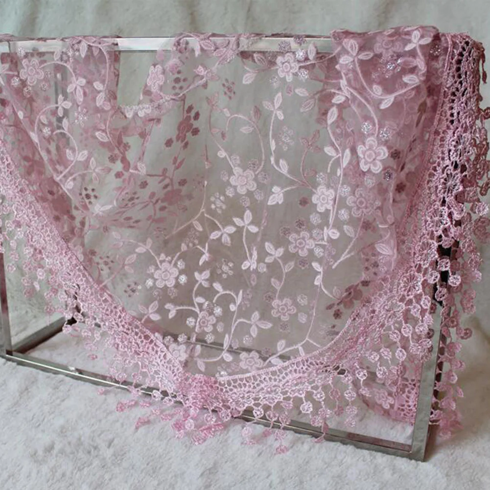 Новинка кружевная шаль с кисточками изящный шарф модная женская шифоновая