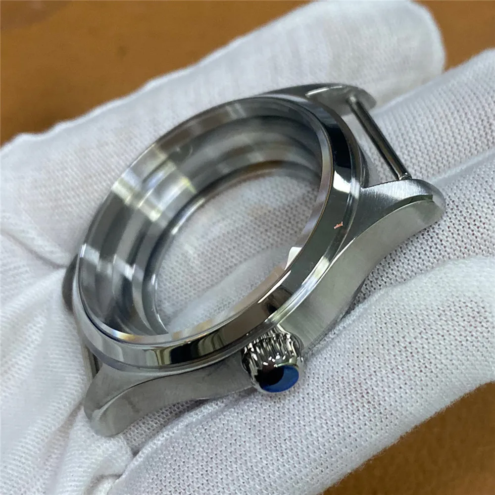 40mm 316L Stainless Steel Case Sapphire Glass Watch Case for NH35 NH36 Watch Movement Repair Part for 33.5mm Dial