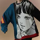 Осенние японские толстовки с аниме томие в стиле Харадзюку, женская уличная одежда Y2K, пуловер в стиле эмо-демона в стиле хип-хоп, мужской зимний винтажный Готический топ с аниме