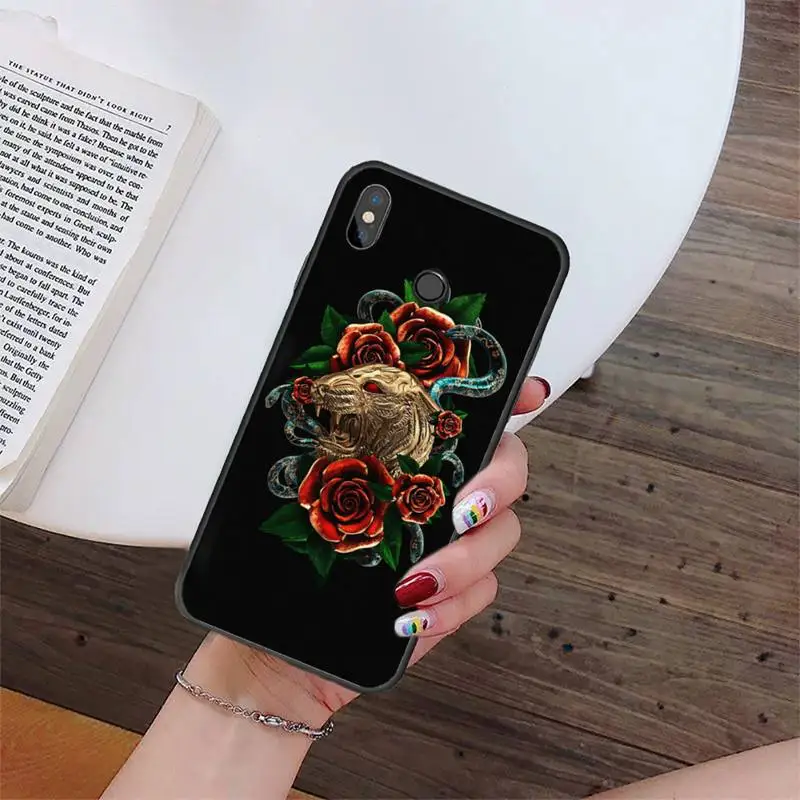 

dagger kill Skull flower rose snake art Phone Case For Xiaomi Redmi 4x 5 plus 6A 7 7A 8 mi8 8lite 9 note 4 5 7 8 pro
