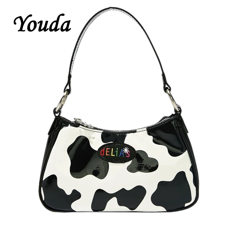 Сумка на плечо женская в винтажном стиле Модный милый саквояж для подмышек