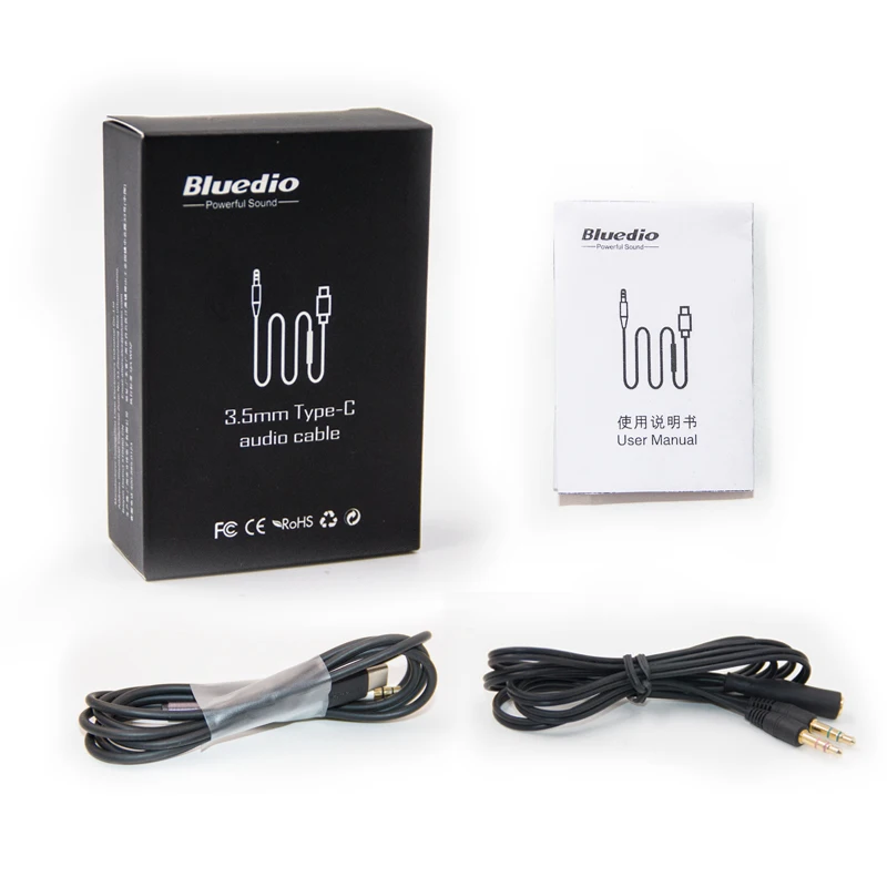 Orignal Bluedio аудио кабель типа c до 3 5 мм для T6S T5 V2 TM TMS с одним бесплатным Y образным