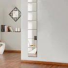 9 шт., зеркальные настенные наклейки, 15 х15 см