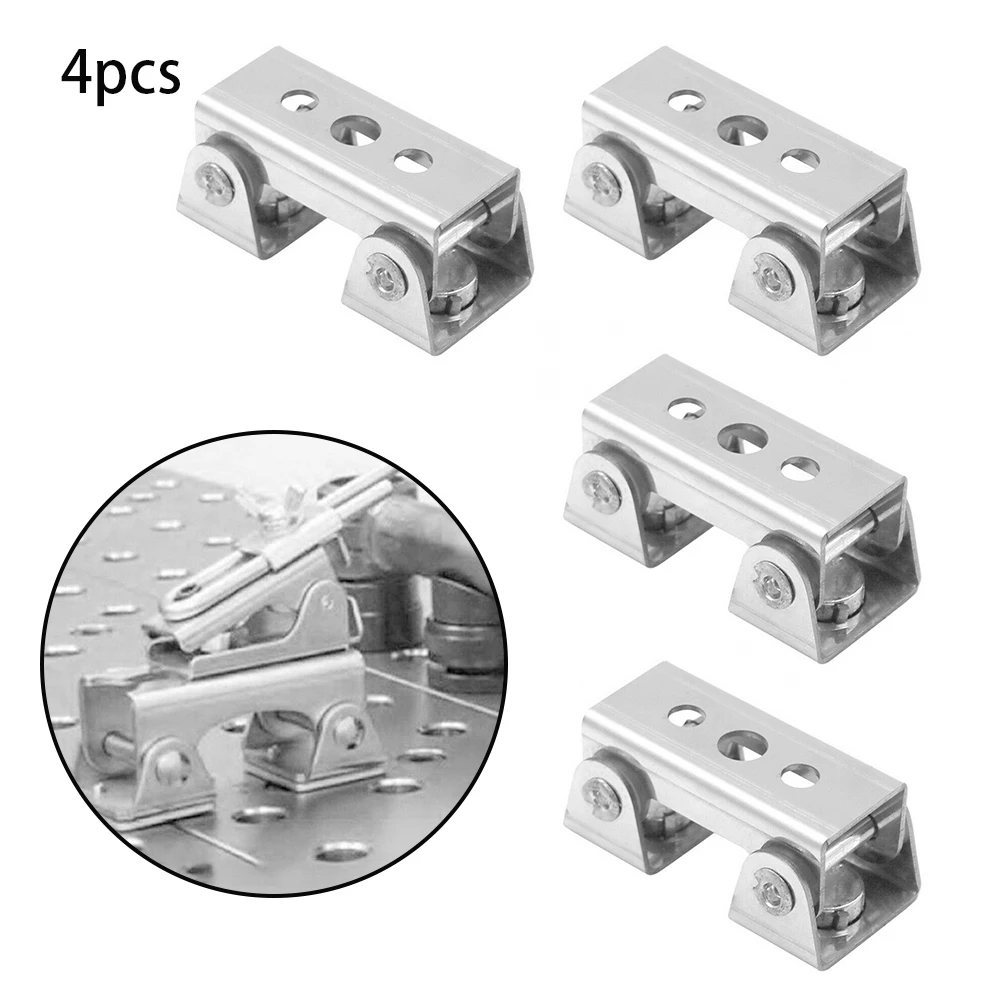 4PCS V Type Magnetic Welding Clamps Holder Suspender Fixture Adjustable V-Pads Stainless Steel Hand Tool 51x22x30mm