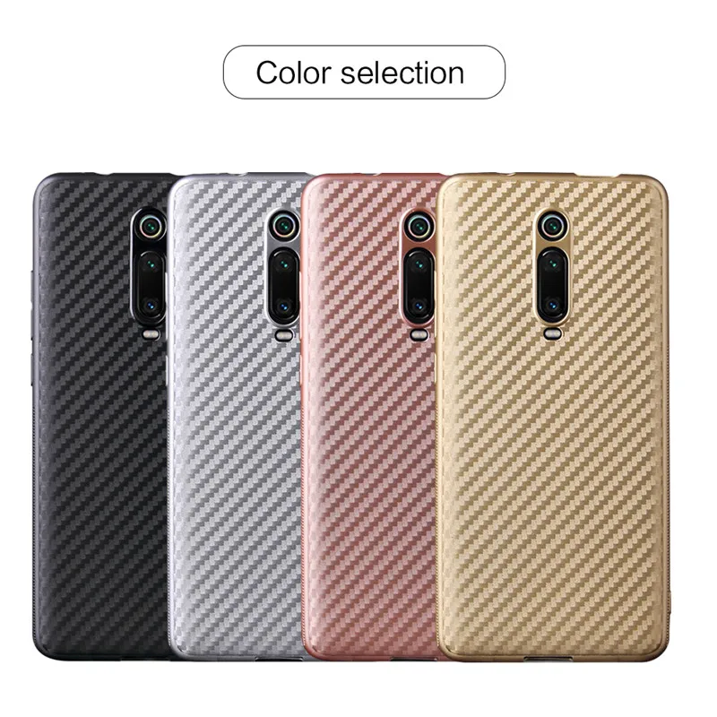 For Xiaomi Redmi K20 Pro Case  Shockproof Carbon Fiber Soft TPU Case for XIaomi Mi 9T / Mi9T Pro Bumper Matte capa