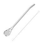 Моющийся фильтр для питьевой соломы ручной работы Yerba Mate из нержавеющей стали бомбилья из тыквы для чая практичные инструменты для напитков аксессуары для бара Новинка