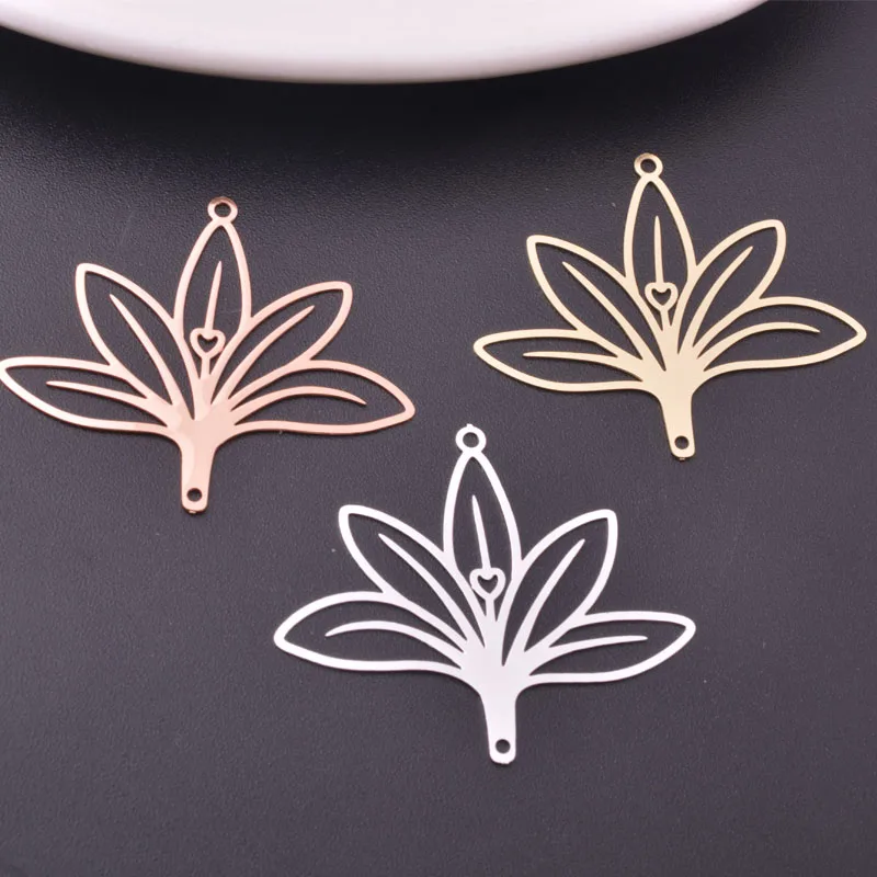 

6 шт., серьги-подвески из розового золота, 35 х28 мм