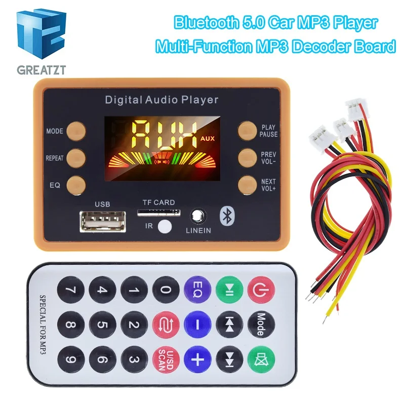 Новый цветной экран беспроводной Bluetooth MP3 WMA декодер плата аудио модуль Поддержка