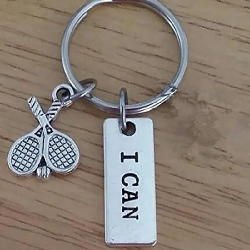 Горячая Распродажа я люблю теннисные ракетки спортивные могу брелок модная
