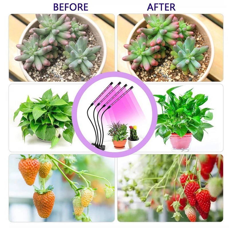 

Desktop Clip Led Grow Light Timer Phyto Lamp For Plants Full Spectrum Grow Box Light USB 5 Dimmable For Indoor Plant Seedlings