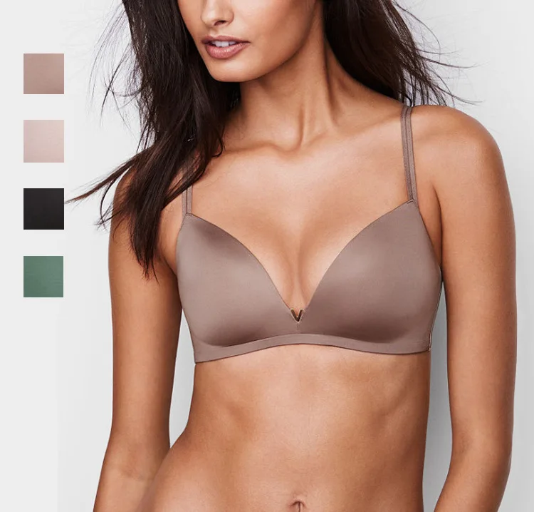 

super comfortable seamless Bra with no extra padding, almost feels like it's not there 3/4 cups