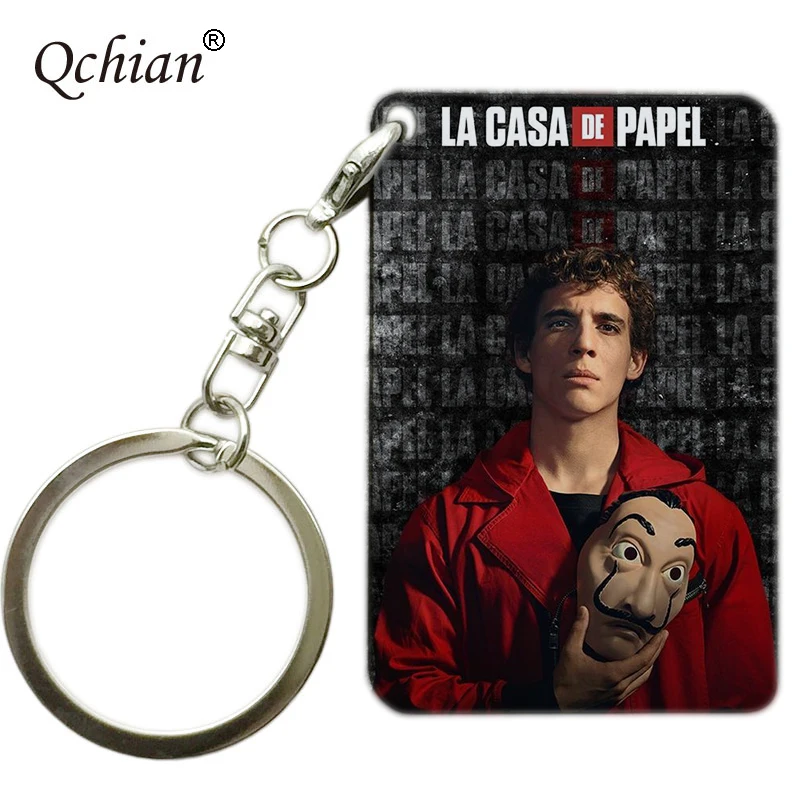 TF95-K-47 ТВ шоу House Of paper брелки для ключей деньги кража брелок La casa de papel chaviro для женщин и мужчин модные ювелирные изделия bella ciao музыкальная шкатулка - Цвет: TF95-K-47
